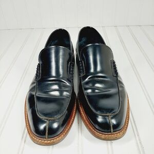 Kenneth Cole Black Patent Leather Slip On Loafers D224